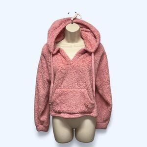 No Boundaries Pink Teddy Jacket